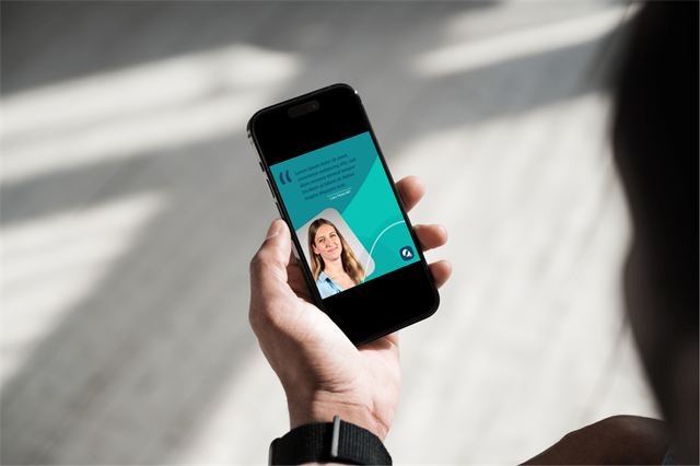 Bluvero-Design auf dem Smartphone